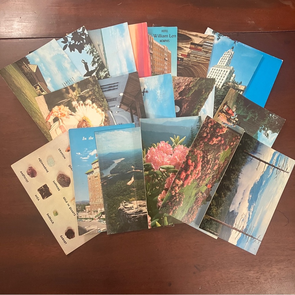 Lot of 21 North Carolina & Tennessee American Postcards Scrapbook Crafts